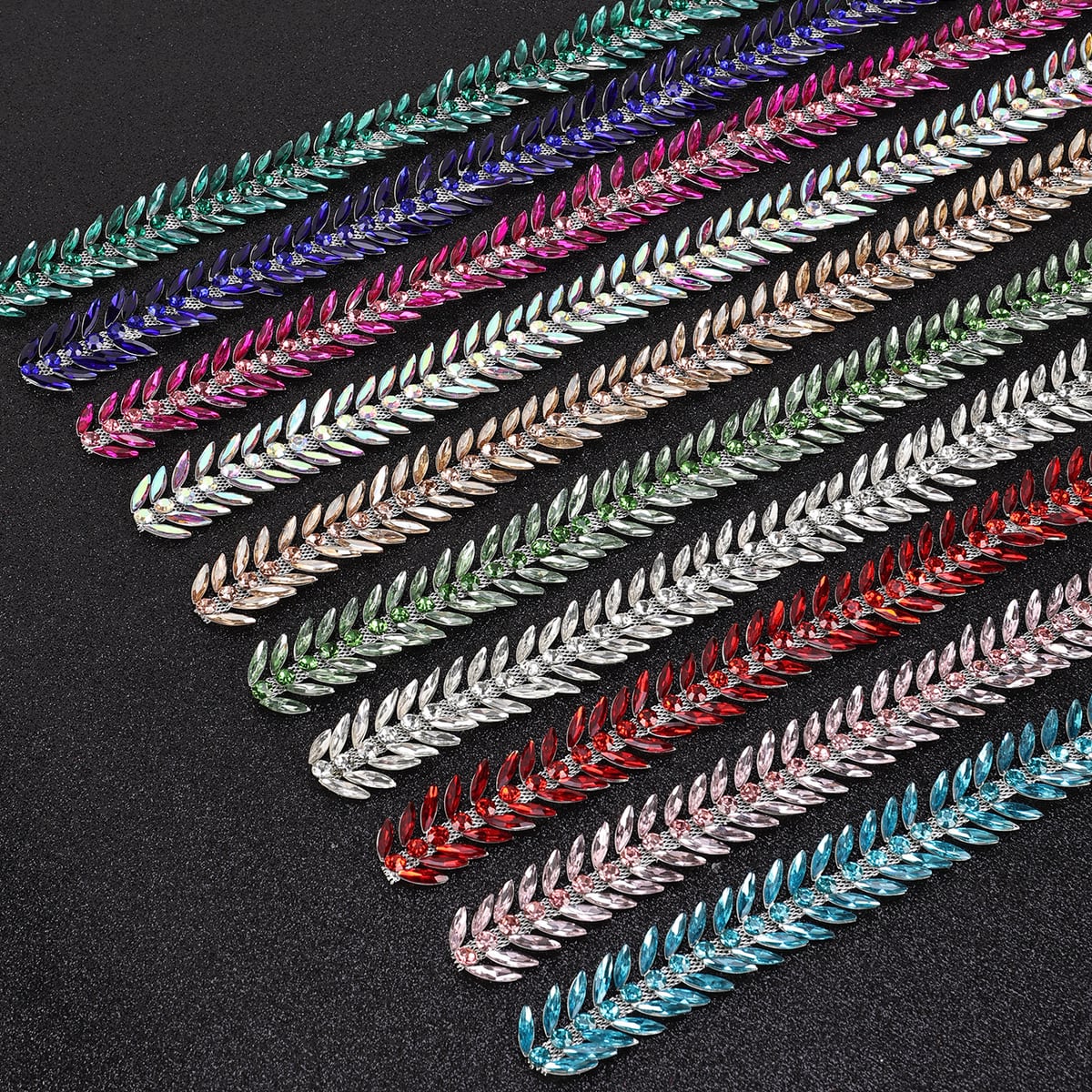 Leaf Crystal Trim Chain construction reference