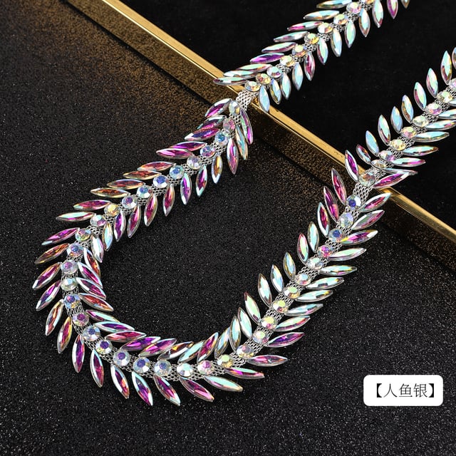 Leaf Crystal Trim Chain: AB iridescent