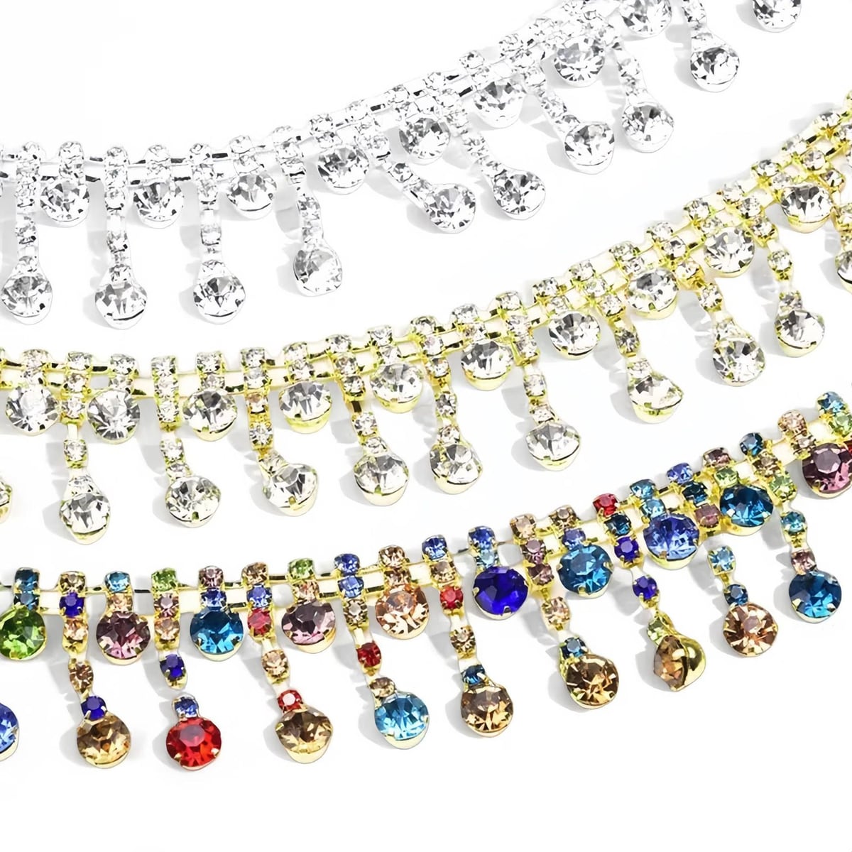 Crystal Tassel Fringe Trim construction reference