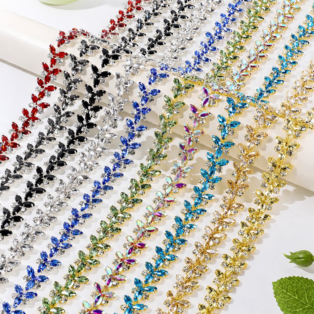 Marquise Rhinestone Chain construction reference