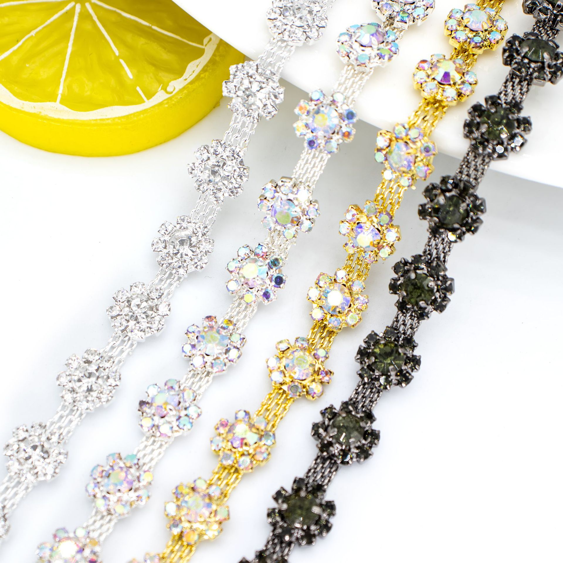 Sunflower Crystal Trim in 10, 13 & 14 mm References: supplied design and finish reference