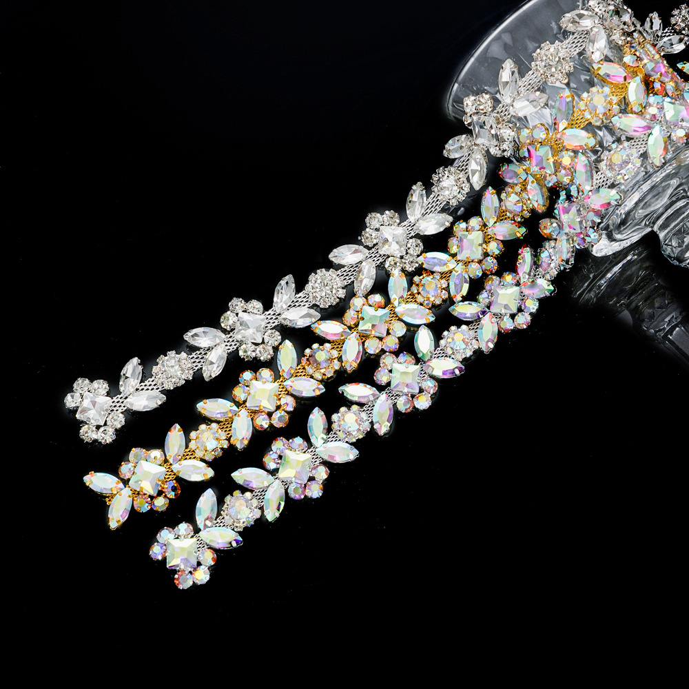 Marquise Cluster Rhinestone Chain, 2.6–2.7 cm: supplied design and finish reference