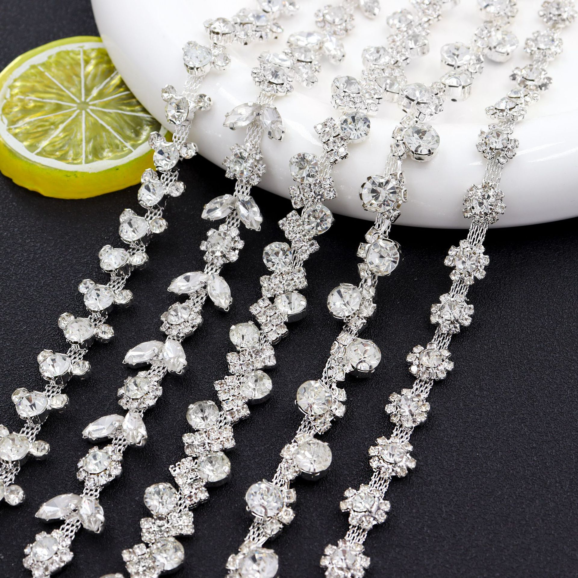 Sunflower, S-Link & Marquise Glass Trim Collection: supplied design and finish reference
