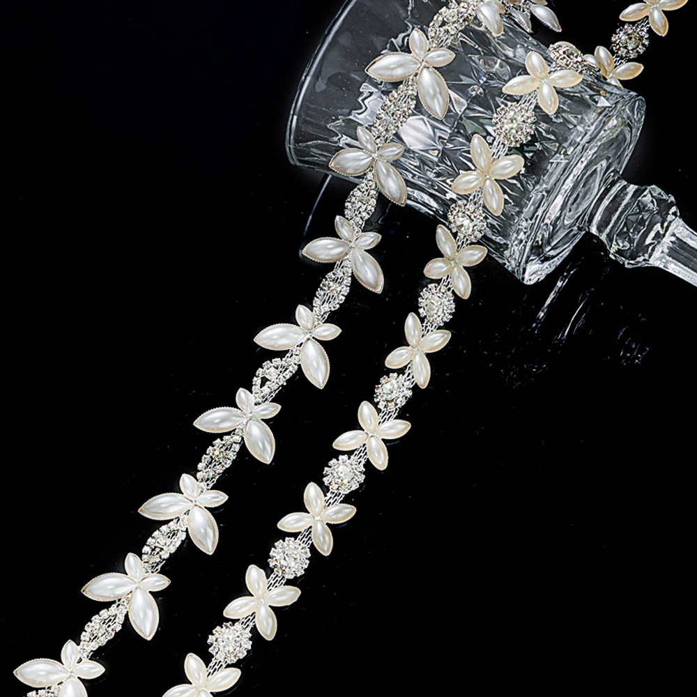 Marquise Petal Border in White & Beige References: supplied design and finish reference